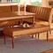 Baxton Studio Daymond Mid-Century Modern Tan Faux Leather and Walnut Brown Finished Wood Dining Bench 186-11354-Zoro - alternate 4